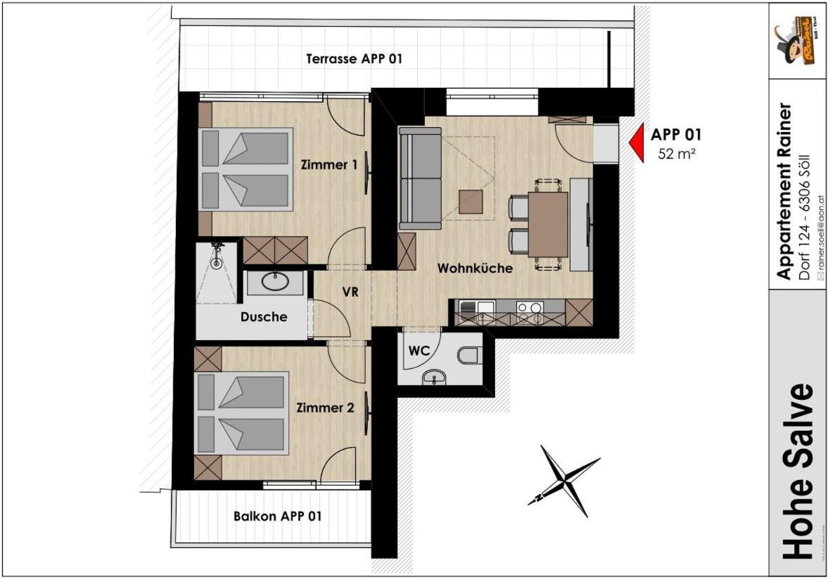Apartment Rainer - Mittendrin Söll Exteriér fotografie